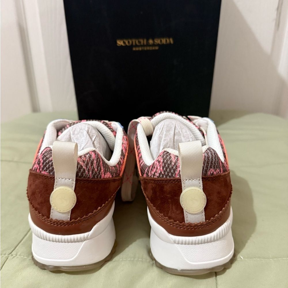 Scotch & Soda Women's Pink and Brown Sneakers US 6 NWT - Picture 6 of 10